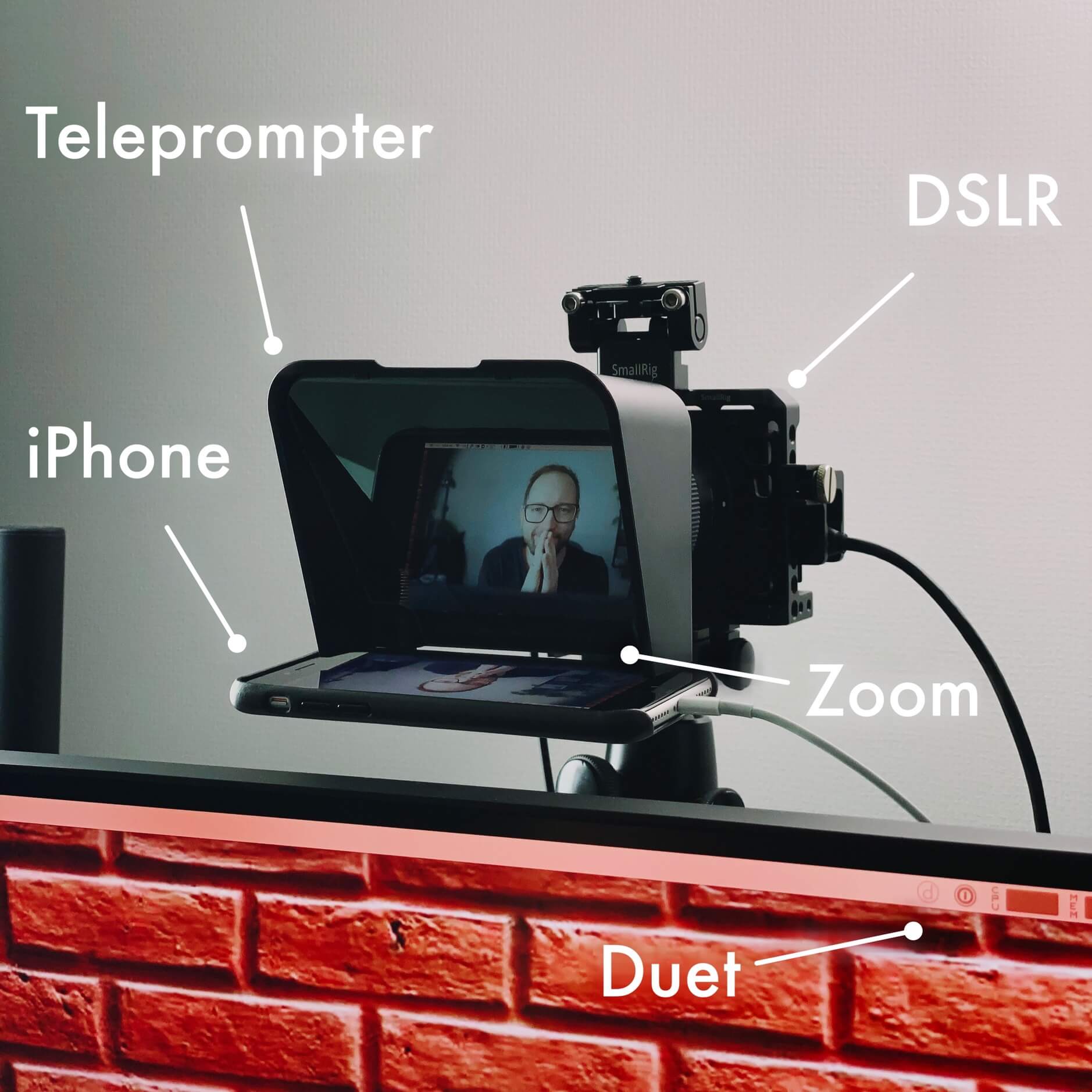 teleprompter camera